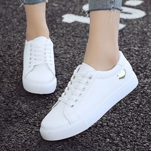 All Season New Women Sneakers Heart Design Low <b>Top</b> White Casual Shoes for Students - Product Image 4