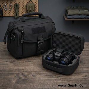 Ruggedized Heavy Duty 1000D Cordura Nylon Customizable NVG Padded Storage <b>Goggle</b> Pocket Case Dual Tube <b>Night</b> Vision Bag - Product Image 2