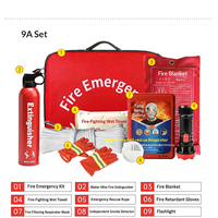 Kit de Protection Incendie d'Urgence (Kit d'Urgence Incendie) pour Locations Résidentielles et Hôtels - Exercices d'Évacuation en Cas d'Incendie et Équipement de Protection Incendie