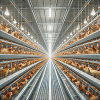 Prix usine Nouveau équipement avicole entièrement automatique de type H, cage à poulets en batterie multi-niveaux pour l'élevage, galvanisée à chaud