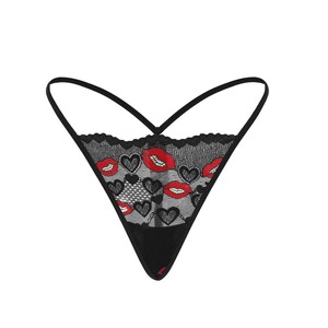 Nuovo Prodotto Transfrontaliero, Vendita all'Ingrosso dalla Fabbrica, <span class=keywords><strong>Perizoma</strong></span> in Pizzo con Stampa di Grandi Labbra Rosse, <span class=keywords><strong>Sexy</strong></span> T-panties da Donna - Product Image 5