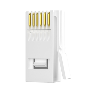 Chất lượng cao XL-804 RJ12 <span class=keywords><strong>6P6C</strong></span> mạ vàng Anh BT nối 1u-50u <span class=keywords><strong>Modular</strong></span> cắm 6P4C 6p2c RJ11 anh cáp điện thoại Viễn Thông bộ phận - Product Image 4