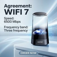 Adaptador WiFi COMFAST 6500Mbps BE6500 WiFi 7 Tri Banda USB, Tarjeta de Red Vertical para Escritorio, Sin Controladores, Plug and Play, Dongle WiFi