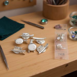 Clip per broche Ilan con base da 2 mm bianca, confezione da 6 pezzi - Product Image 2