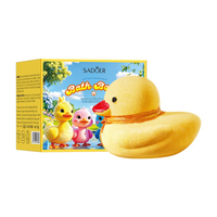 SADOER Coffret Cadeau de Boules de Bain au Sel en Forme de Canard Mignon Quatre Couleurs, Ensemble de 4 Pièces, Boules de Bain Nettoyantes au Sel