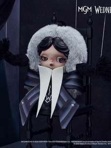 100% autentico SKULLPANDA mercoledì con ciondolo in peluche Nevmore versione uniforme universitaria scatola per ciechi per ascensori - Product Image 6