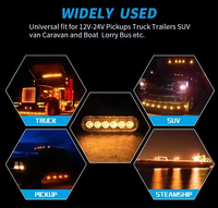 Feux de détresse à LED en aluminium 6 LED, feux de signalisation clignotants pour voitures, feux de signalisation pour pompiers, ambulances, feux de signalisation LED 12V 24V, feux latéraux pour camions