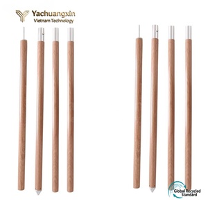 Outdoor lightweight <b>canopy</b> thickened support rod wood grain aluminum pole portable 2.4m <b>tent</b> foyer ultra-light - Product Image 2
