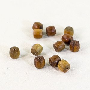 Cuentas redondas de sándalo de 9x10 mm para la fabricación de pulseras, accesorios de joyería DIY, cuentas sueltas de madera natural con vetas de madera. - Product Image 2