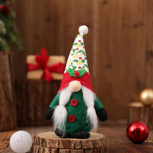 ตุ๊กตา Rudolph 1ชิ้นผ้ากำมะหยี่สุดสร้างสรรค์ลายคริสต์มาส, ตุ๊กตาไร้หน้าพิมพ์รูปคนแคระ - Product Image 4