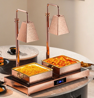 Lampe chauffante de comptoir commerciale à tête simple, double ou triple pour buffet, idéale pour l'hôtellerie, la restauration et la présentation alimentaire