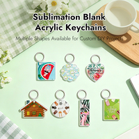 Sunyee Großhandel Maßgefertigter Runder Acryl-Schlüsselanhänger Sublimations-Blanko Kreisförmiger Schlüsselring Transparenter DIY Bastel-Schlüsselanhänger