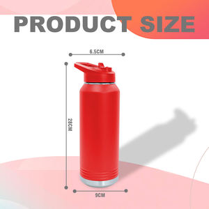 Custom 32oz Stainless Steel <b>Double</b> <b>Wall</b> Vacuum Flask Insulated Sports Water Bottle Hiking Handle Lids Design Travel - Product Image 2