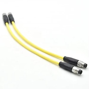 Connecteur étanche Ip67 M8 4 broches personnalisé PVC mâle à femelle connecteurs circulaires de câble à prise droite pour application d'alimentation - Product Image 3