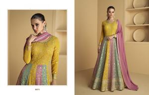 Vêtements et accessoires Vêtements ethniques Robe Anarkali pour occasions spéciales Robe en georgette pour mariée et fille - Product Image 2