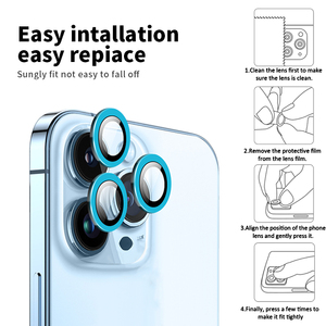 Yongpoly điện thoại di động bảo vệ ống kính máy ảnh phát sáng cho Iphone 17 16 15 14 13 Vòng Camera bảo vệ ống kính - Product Image 3