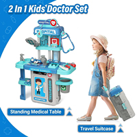 Jouets de docteur 2 en 1, outils médicaux, jeu de simulation, kits de docteur pour la maternelle, jeux de rôle pour enfants, filles, enfants
