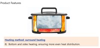 Cuisinière électrique multifonctionnelle 6L avec panier de cuisson antiadhésif, marmite électrique pour usage domestique et hôtelier