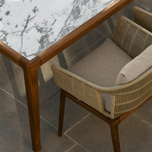 Ensemble <span class=keywords><strong>de</strong></span> chaises <span class=keywords><strong>de</strong></span> jardin en <span class=keywords><strong>corde</strong></span> tressée moderne pour l'extérieur, ensemble <span class=keywords><strong>de</strong></span> tables et <span class=keywords><strong>de</strong></span> chaises <span class=keywords><strong>de</strong></span> salle à manger pour hôtel et restaurant - Product Image 5