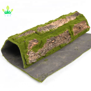 Pannello murale 3D in corteccia di sughero che combina <span class=keywords><strong>muschio</strong></span> <span class=keywords><strong>artificiale</strong></span> e corteccia naturale per la decorazione della parete di piante verdi finte - Product Image 1