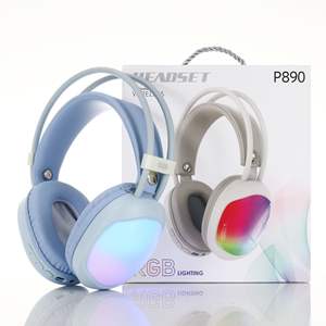 Nouveau <span class=keywords><strong>casque</strong></span> sans fil P890 lumineux à dégradé RVB, <span class=keywords><strong>casque</strong></span> de jeu cool, suppression du bruit, écouteurs TWS <span class=keywords><strong>pour</strong></span> filles - Product Image 6
