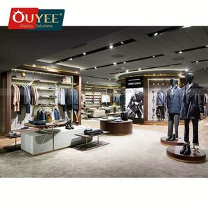 3D Design Service Retail Clothing Store Fixtures Garment Display Rack Store Shelves With Clothing Rack - Product Image 1