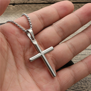 <b>Cross</b> Pendant Necklace Stainless Steel Unisex Gift Jewelry Fashion - Product Image 3