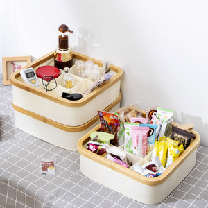 Clothing Organizer Rectangle Foldable <b>Storage</b> <b>Box</b> For Wardrobe Clothes Pants Fabric Cotton <b>Linen</b> Standing Type - Product Image 1