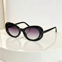 Meilleures ventes - Lunettes de soleil polarisées Y2K de luxe à monture carrée, dégradé HD, réflexion AR, protection UV 400, monture épaisse dorée, tendance