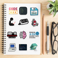 50Pcs Stiker Grafiti Bahasa Pemrograman Lucu untuk Dekorasi Ponsel Laptop Stiker Logo Perangkat Lunak Komputer