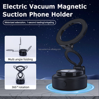 Support de téléphone magnétique à ventouse électrique 360° ° Support de téléphone portable pliable et réglable pour cuisine/voiture/miroir/douche