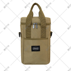 Mydays Outdoor Oxford Cloth Wine Cooler Bag Insulated Portable Picnic <b>Beer</b> Bottle Carrier Khaki - Product Image 4