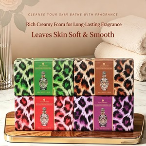 Luxury Leopard Print Solid Fragrance Scented Handmade Body <b>Soap</b> Long Lasting Soft Smooth Gift Packaging - Product Image 4