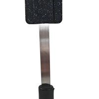 Ustensiles de cuisine noirs écologiques de haute qualité, manche en acier inoxydable, durables, antidérapants, légers, compatibles lave-vaisselle, en silicone