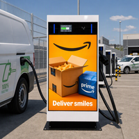 Estación de Carga para Vehículos Eléctricos CCS GBT NACS de 120kW con Pantalla LED Grande para Publicidad, Conectividad 4G, WiFi y LAN para Gasolineras WrightCharge