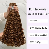 Cheveux Humains Naturels Brésiliens pour Tissage, Dreadlocks P4-30 en Vrac, Perruque Tresses Bohèmes, Peut Être Perméable