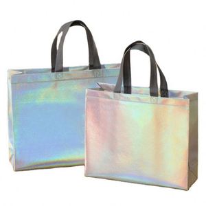 Bolsa de Regalo Ecológica Reciclada, Bolsa de Tela No Tejida de PP Laminado, con Logotipo Impreso Personalizado - Product Image 2