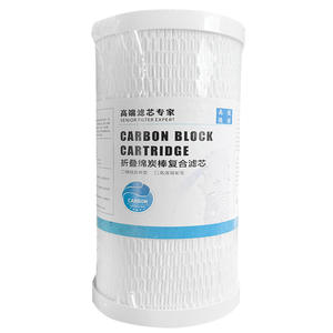 Grand filtre pré-filtre pliable en coton PP de 10 pouces, noyau en coque de noix de coco, charbon actif fritté en barre pour purificateur d'eau pour toute la maison - Product Image 1