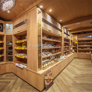 Counter Display Modern Retail Cigar Store Interior Decoration Design Custom Display Shelf Showcase Cabinet Counter Retail Cigar Display Cabinet