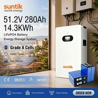Batterie de stockage d'énergie domestique 51,2 V 15 kWh LiFePO4 48 V sur pied avec BMS intelligent pour alimentation de secours résidentielle