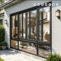 Ventana de PVC con Doble Acristalamiento y Aislamiento Acústico, Diseño de Patio Francés para Proyectos de Villas Europeas, Ventana Abatible Clásica para Dormitorio