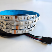 Strip 50led warna-warni, pengontrol suara tubuh tembaga lanskap lanskap warna-warni 3/4/5 warna RGB + putih + putih hangat USB konektivitas dapat disesuaikan 8mm