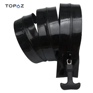 8# Airtight Zipper Watertight Zippers Glossy Surface for HF Welding to TPU PVC for Waterproof Bags Outdoor Backpack