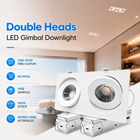 Nouvel arrivage : Projecteur LED orientable anti-éblouissement à double tête, cadre en aluminium, 5 températures de couleur
