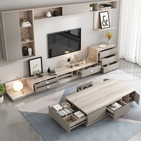 Meuble TV de Luxe 2026 : Meuble TV Moderne et Table Basse avec Tiroirs pour Salon