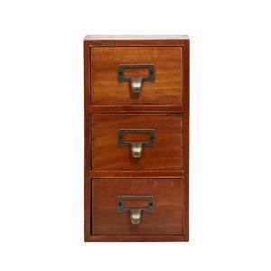 ZAKKA, organizador de escritorio Retro, gabinete, caja de almacenamiento de madera desgastada, tres cajones, Material PP, stock listo para envío directo 041 - Product Image 6