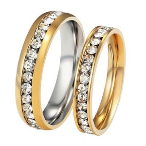18K oro taglio francese spianare metà eternità anello di fidanzamento con diamante alla moda taglio approfondito elegante e lussuoso - Product Image 1