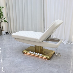 Table de massage électrique en cuir PU, mobilier de salon réglable avec appui-tête intégré et structure métallique pour usage commercial - Product Image 5