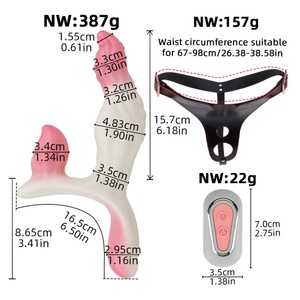 Vibrador de Silicona para Clítoris y Punto A, Estimulación Multipunto, Dildo con Correa para Lesbianas, 10 Modos de Vibración, Juguetes Sexuales al por Mayor - Product Image 5
