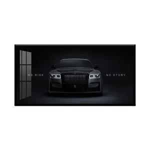Rolls-Royce Ghost Black Badge:No Risk No Story wall art for the office, living room, a gift for man Inspirational painting